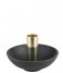 Present Time Decorative object Candle holder Nimble tub aluminium Black (PT3372BK)