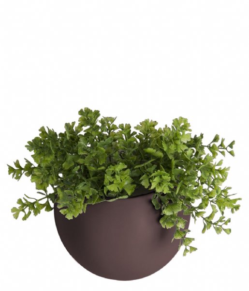 Present Time Flower pot Wall plant pot Globe ceramic matt Dark Purple (PT3382PU)
