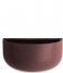Present Time Flower pot Wall plant pot Oval wide ceramic matt Dark Purple (PT3384PU)