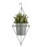 Present Time Flower pot Hanging plant pot Spatial diamond iron Jade green (PT3465GR)