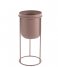 Present Time Flower pot Plant pot Tub on stand large iron Faded pink (PT3467PI)