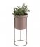 Present Time Flower pot Plant pot Tub on stand large iron Faded pink (PT3467PI)