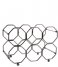 Present Time Decorative object Wine rack Honeycomb foldable iron Smokey Grey (PT3474GY)