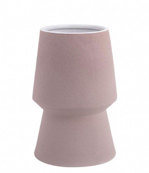 Present Time Decorative object Vase Cast edged ceramic Faded Pink  (PT3479PI)