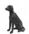 Present Time Decorative object Statue Origami Dog sitting polyresin matt Black (PT3495BK)