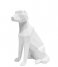 Present Time Decorative object Statue Origami Dog sitting polyresin matt White (PT3495WH)