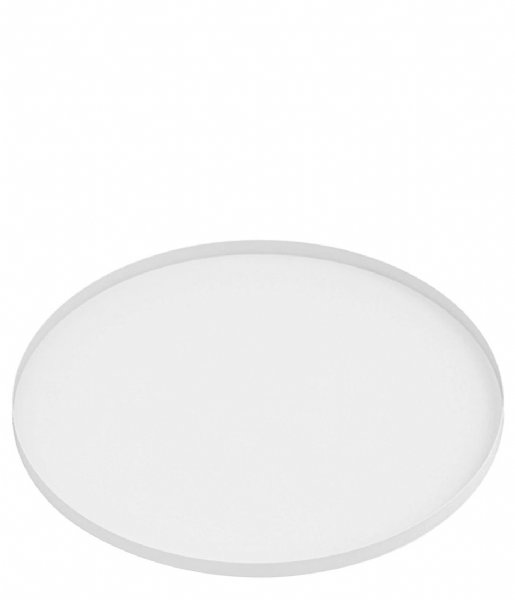 Present Time Decorative object Tray Round White (PT3536WH)