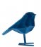 Present Time Decorative object Statue bird small polyresin Flocked Dark Blue (PT3550BL)