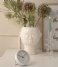 Present Time Flower pot Plant pot Mask round glazed White (PT3552WH)