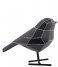 Present Time Decorative object Statue bird small polyresin Black white stripes (PT3609BK)