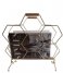 Present Time Decorative object Magazine rack Honeycomb Gold Plated (PT3614GD)