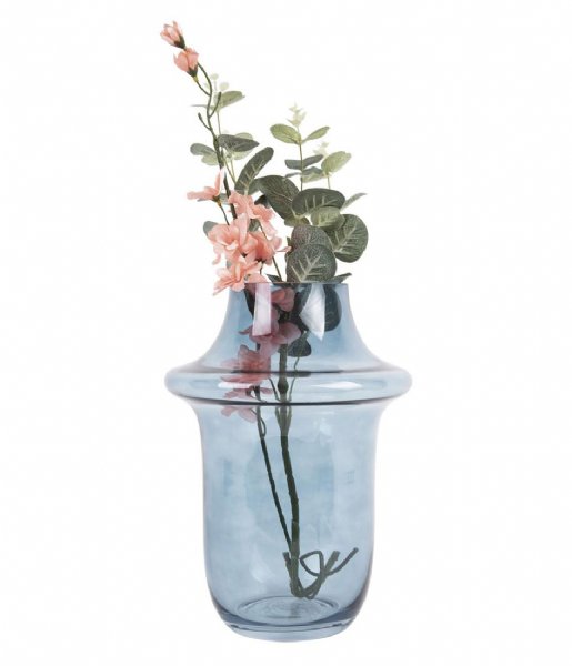 Present Time Decorative object Vase Prestige glass large Dark blue (PT3627BL)