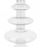 Present Time Candlestick Candle holder Glass Art rings large Clear (PT3636CL)