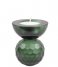 Present Time Candlestick Candle holder Crystal Art small Bowl Green (PT3642GR)