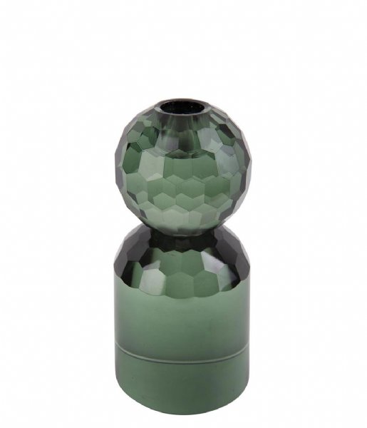 Present Time Candlestick Candle holder Crystal Art large Ball Green (PT3643GR)