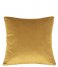 Present Time Decorative pillow Cushion Palm Leaves Velvet Mustard Yellow (PT3666)