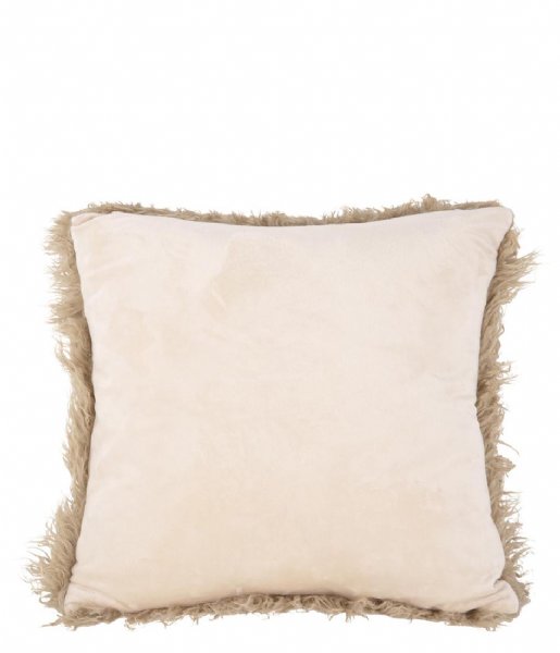 Present Time Decorative pillow Cushion Cuddly Faux Fur Sand Brown (PT3667)