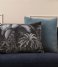 Present Time Decorative pillow Cushion Jungle Velvet Black (PT3672)