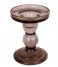 Present Time Candlestick Candle holder Glass Art glass med. Cholocate Brown (PT3732BR)