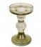 Present Time Candlestick Candle holder Glass Art glass large Moss Green (PT3733MG)