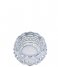 Present Time Candlestick Votive Sparkle dots glass round Silver (PT3767SI)