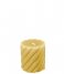 Present Time Candle Pillar candle Swirl small Vanilla Yellow (PT3795YE)