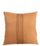 Present Time Decorative pillow Cushion Leather Look square Cognac Brown (PT3803BR)