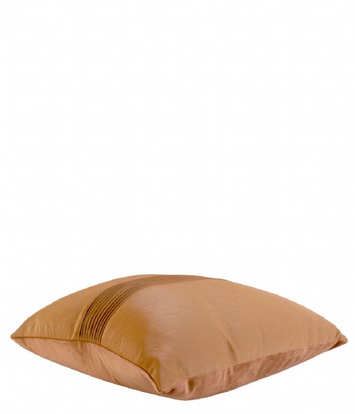 Present Time Decorative pillow Cushion Leather Look square Cognac Brown (PT3803BR)