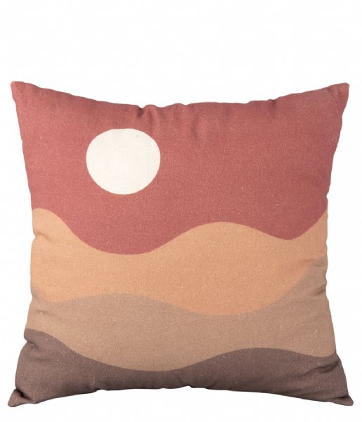 Present Time Decorative pillow Cushion Sunset square Clay Brown (PT3830BR)