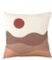 Present Time Decorative pillow Cushion Sunset square Sand Brown (PT3830SB)