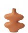 Present Time Flower pot Vase Organic Curves Small Polyresin Burned Orange (PT3911OR)