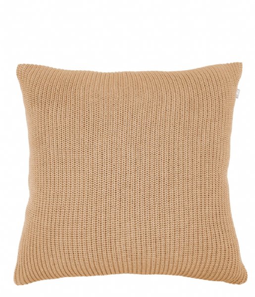 Present Time Decorative pillow Cushion Knitted Lines Sand Brown (PT3718SB)