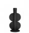 Present Time Candlestick Candle holder Double Bubble polyresin Black (PT3747BK)