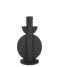 Present Time Candlestick Candle holder Bubble polyresin Black (PT3748BK)