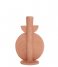 Present Time Candlestick Candle holder Bubble polyresin Terracotta Orange (PT3748OR)