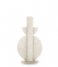 Present Time Candlestick Candle holder Bubble polyresin Ivory (PT3748WH)