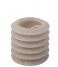 Present Time Candle Pillar candle Layered Circles small Warm Grey (PT3792GY)