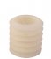 Present Time Candle Pillar candle Layered Circles small Ivory (PT3792WH)