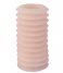 Present Time Candle Pillar candle Layered Circles large Soft Pink (PT3794LP)