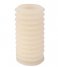Present Time Candle Pillar candle Layered Circles large Ivory (PT3794WH)