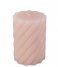 Present Time Candle Pillar candle Swirl medium Soft Pink (PT3796LP)