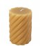 Present Time Candle Pillar candle Swirl medium Sand Brown (PT3796SB)