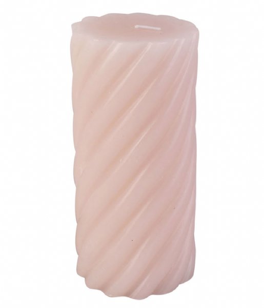 Present Time Candle Pillar candle Swirl large Soft Pink (PT3797LP)