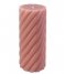 Present Time Candle Pillar candle Swirl large Faded Pink (PT3797PI)