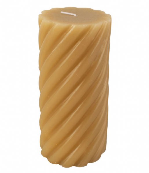 Present Time Candle Pillar candle Swirl large Sand Brown (PT3797SB)