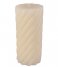 Present Time Candle Pillar candle Swirl large Ivory (PT3797WH)
