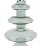 Present Time Candlestick Candle holder Glass Art rings large Green (PT3636GR)