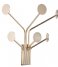 Present Time Coat stand Coat hanger Wall Dots Gold colored (PT3324GD)