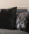 Present Time Decorative pillow Cushion Herringbone Faux Fur Black (PT3673)