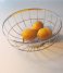 Present Time Kitchen Fruit basket Open Grid metal Chrome Plated (PT3018CH)